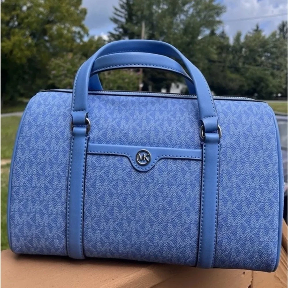 Michael Kors Travel Medium Duffle Satchel South Pacific Blue NWT